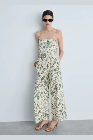 MANGO Gemusterter Jumpsuit mit Schleife - Damen - XS
