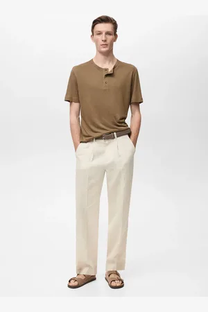 MANGO Leinen-Shirt mit Knöpfen - Herren - XS