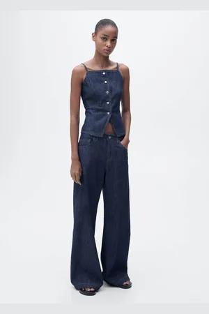 MANGO Wideleg-Jeans mit mittlerer Bundhöhe - Damen - 36
