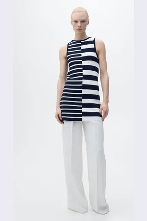 MANGO Strickkleid mit kombiniertem Streifenmuster - Damen - XXL
