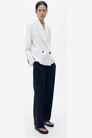 MANGO Zweireihiger Blazer mit Kontrastknöpfen - Damen - XXS