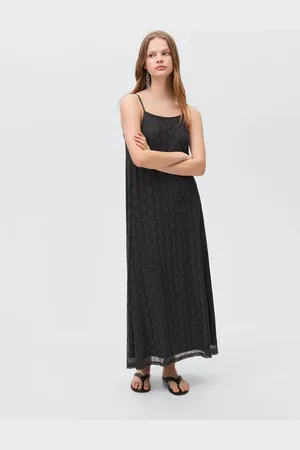 MANGO Langes Kleid aus Spitze - Mädchen - XS