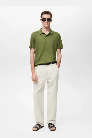 MANGO Slim Fit-Poloshirt aus Leinen - Herren - M