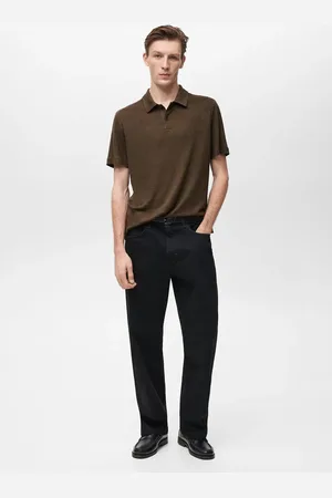 MANGO Slim Fit-Poloshirt aus Leinen - Herren - M