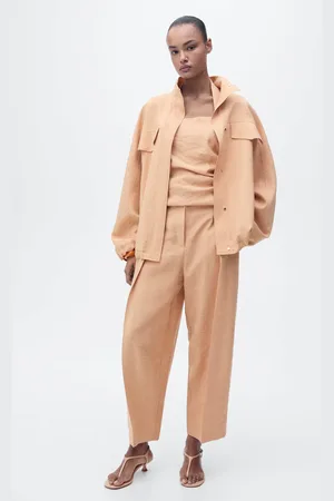 MANGO Gerade Bundfaltenhose aus Lyocell - Damen - 44