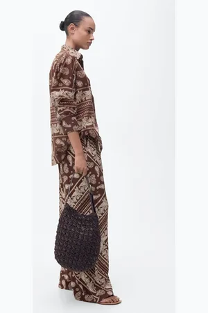 MANGO Wideleg-Hose mit Paisleymuster - Damen - XXS