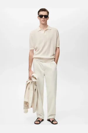 MANGO Polo Strickstruktur Streifen - Herren - S