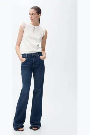 MANGO Baumwoll-Top mit Lochmuster-Ausschnitt - Damen - XL