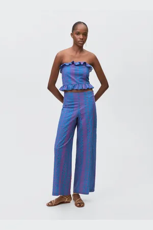 MANGO Hose mit kontrastierender Schweizer Stickerei - Mädchen - M