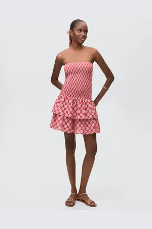 MANGO Gerafftes Kleid mit Rüschen - Mädchen - L