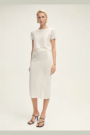 MANGO Bleistiftrock aus Strick mit Pailletten - Damen - XL
