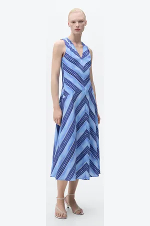 MANGO Ausgestelltes Kleid mit Streifen - Damen - S