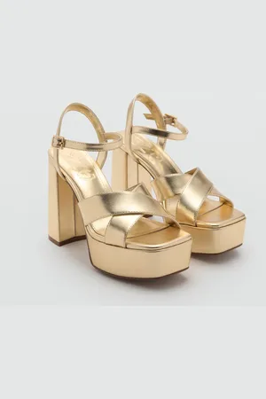 MANGO Riemen-Sandale im Metallic-Look - Mädchen - 35