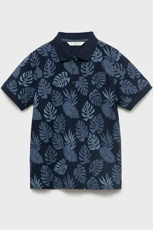 MANGO Gemustertes Baumwoll-Poloshirt - Kinder - 9-10 Jahre