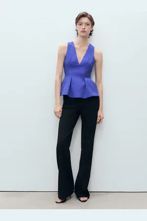 MANGO Modal-Top mit V-Ausschnitt - Damen - M