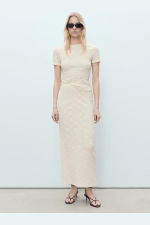 MANGO Taillierter Rock mit Struktur - Damen - XL