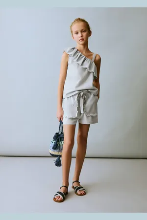 MANGO Leinenshorts mit Gürtel - Kinder - 13-14 Jahre