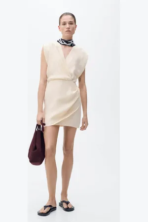 MANGO Lyocell-Wickelkleid - Damen - XL