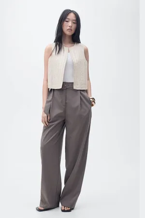 MANGO Bestickte Leinenweste - Damen - L