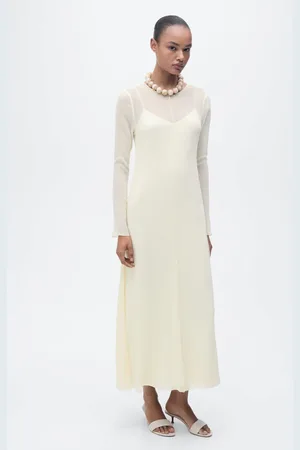 MANGO Kombiniertes halbdurchsichtiges Kleid - Damen - L