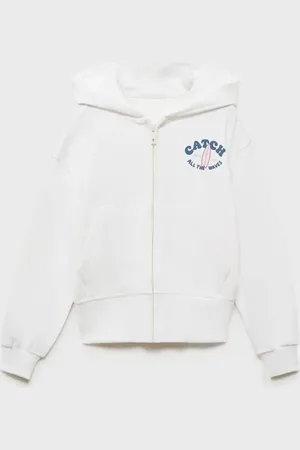 MANGO Kapuzen-Sweatshirt mit aufgedrucktem Schriftzug - Kinder - 5-6 Jahre