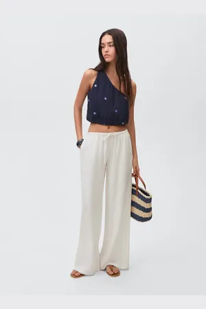 MANGO Gerade Leinenhose - Mädchen - XS