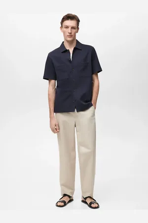 MANGO Baumwollhemd mit Brusttasche - Herren - M