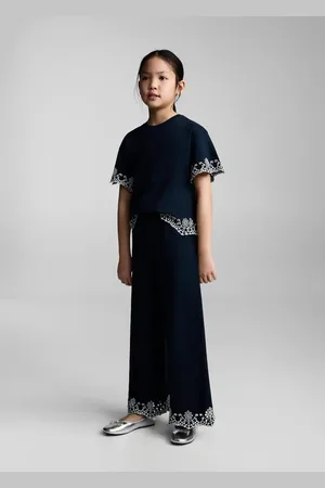 MANGO Baumwollhose mit Schweizer Stickerei - Kinder - 5-6 Jahre