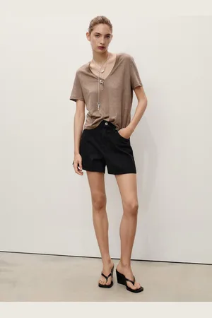 MANGO Jeans-Shorts mit hoher Taille - Damen - 46