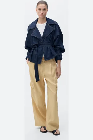MANGO Cargohose aus Leinen - Damen - 36