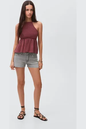 MANGO Jeansshorts mit Nieten - Mädchen - XS