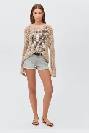 MANGO Jeansshorts mit ausgefranstem Saum - Mädchen - S