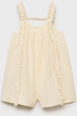 MANGO Baumwoll-Overall mit Spitzenborte - Kinder - 9