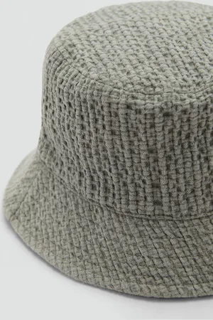 MANGO Strukturierter Bucket Hat aus Baumwolle - Damen - Einheitsgröße