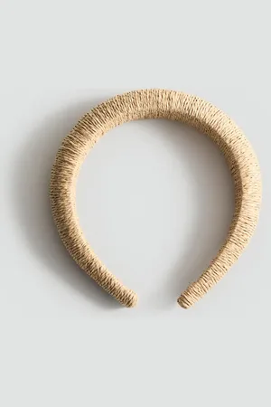 MANGO Haarreif aus Naturfaser - Damen - Einheitsgröße