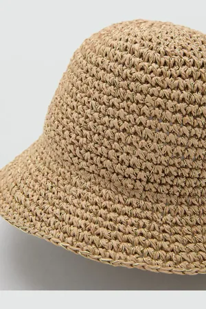 MANGO Bucket Hat aus Stroh mit Lurex - Damen - Einheitsgröße