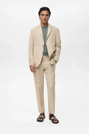 MANGO Blazer aus 100 % Leinen mit aufgesetzten Taschen - Herren - 46