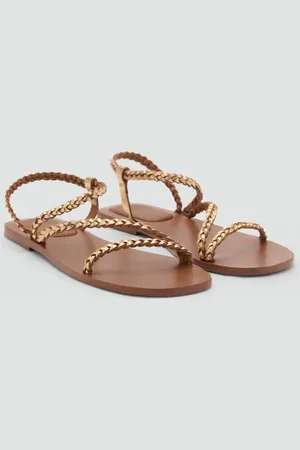 MANGO Flechtsandalen aus Leder - Mädchen - 35