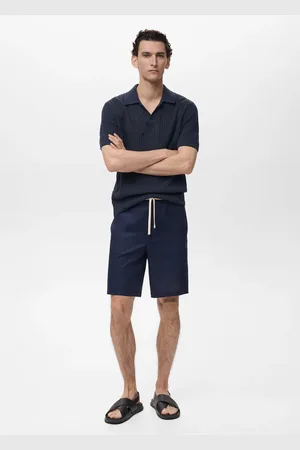 MANGO Leinen-Bermudashorts mit Kordelzug - Herren - 40