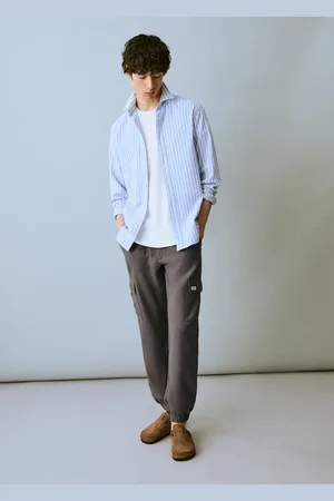 MANGO Cargohose aus Baumwolle mit Leinen - Junge - L