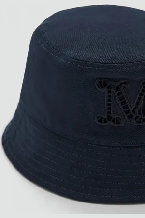 MANGO Bucket Hat mit Stickbuchstaben - Damen - Einheitsgröße