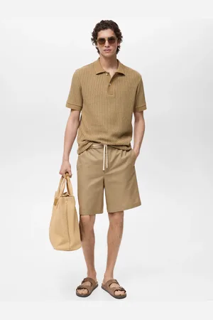 MANGO Leinen-Bermudashorts mit Kordelzug - Herren - 46