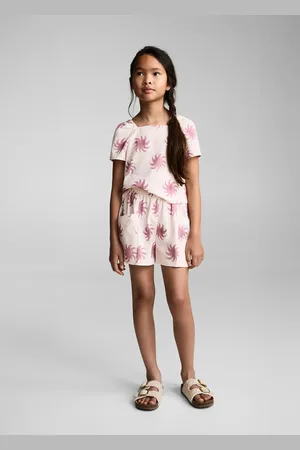 MANGO Gemusterte Bluse in Cropped-Länge - Kinder - 13-14 Jahre