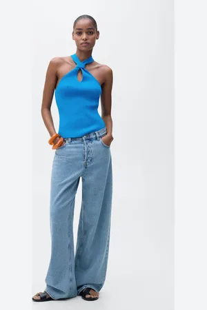 MANGO Neckholdertop mit Knotendetail - Damen - M