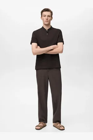 MANGO Baumwoll-Poloshirt mit Stehkragen - Herren - XL