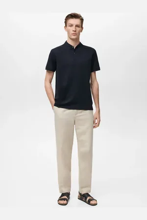MANGO Baumwoll-Poloshirt mit Stehkragen - Herren - XL