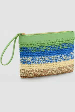 MANGO Pochette-Bag aus Naturfaser mit Farbverlauf - Damen - Einheitsgröße