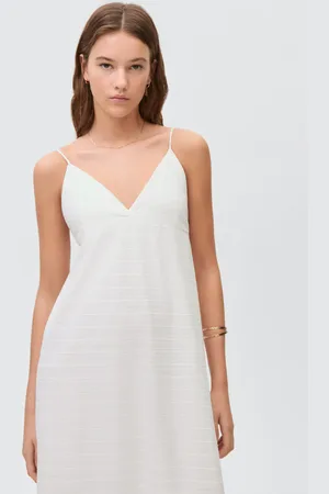MANGO Langes Kleid mit Texturmuster - Mädchen - XS