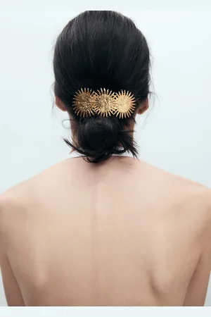 MANGO Metallhaarspange mit Sonnendesign - Damen - Einheitsgröße