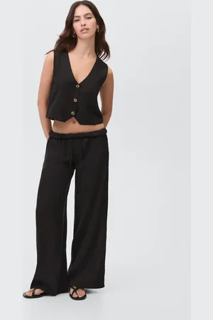 MANGO Gerade Leinenhose - Mädchen - S
